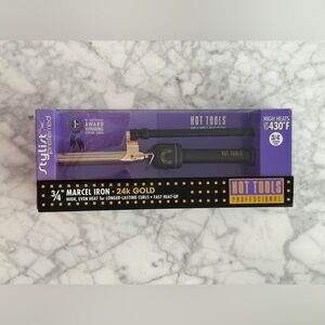 Hot Tools Professional 3/4” Marcel Iron 24K Gold Curling Iron NIB